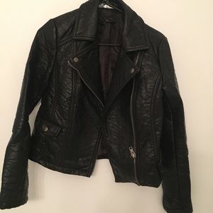 Black Faux Leather Jacket